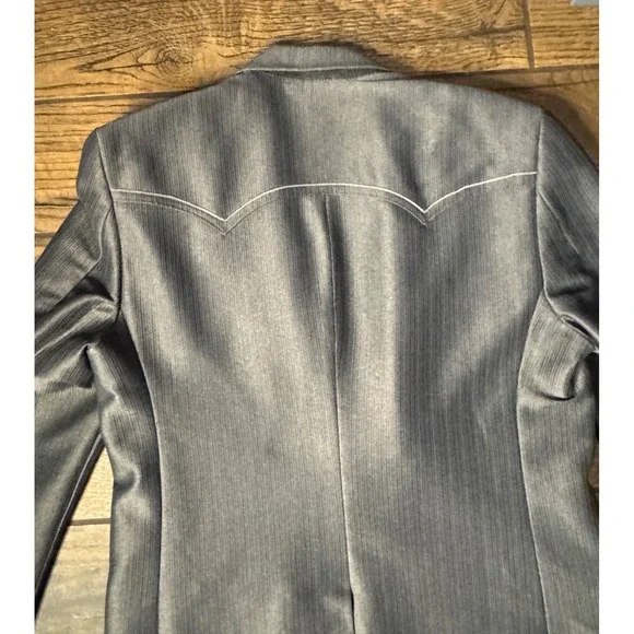 Silverado Mens Grey Western Blazer Vintage Suit Coat Size XL Made in USA‎ 44R